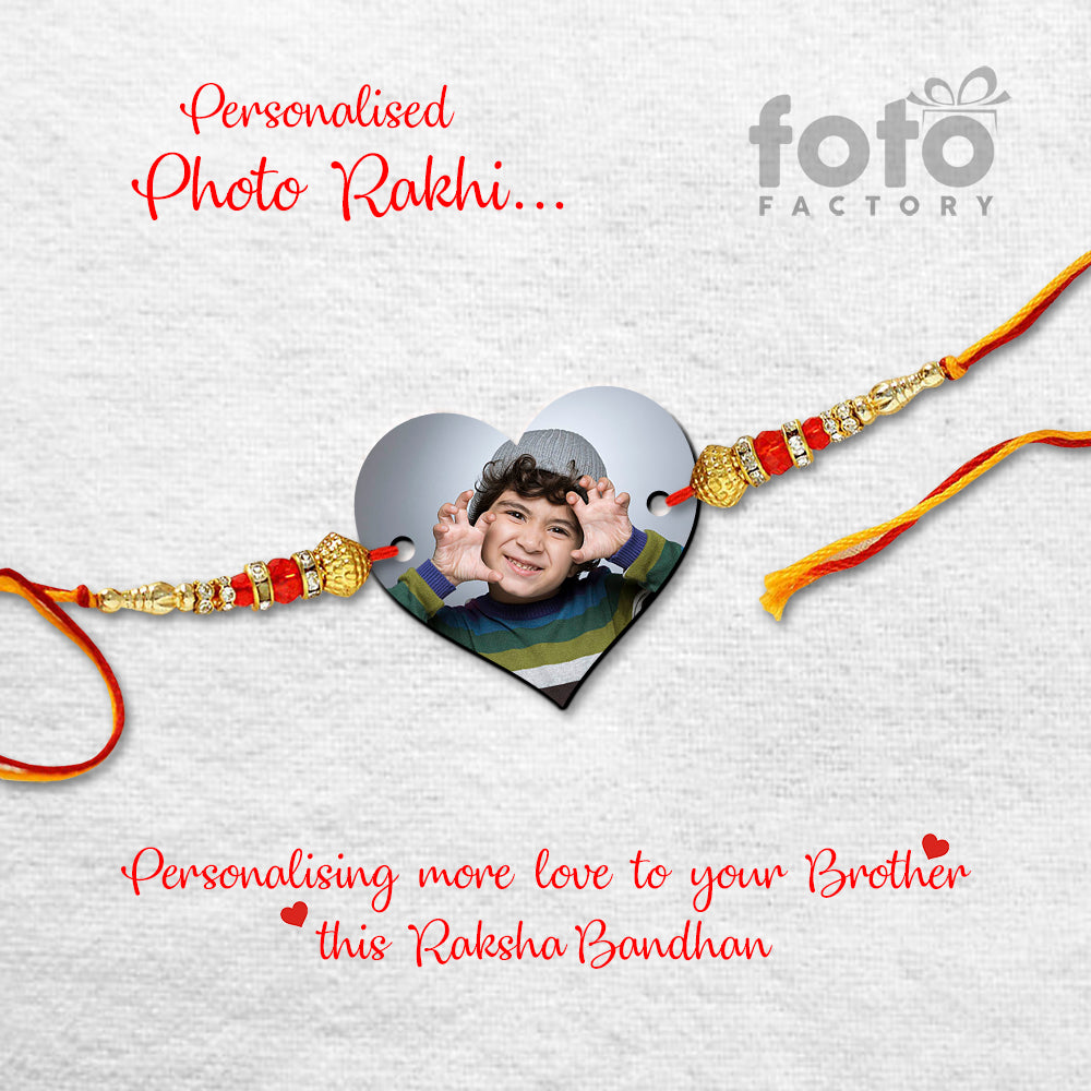 Heart Shape Photo Rakhi R011