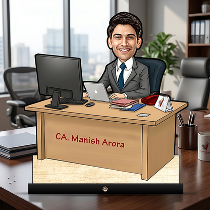 Chartered Accountant CA Caricature C451