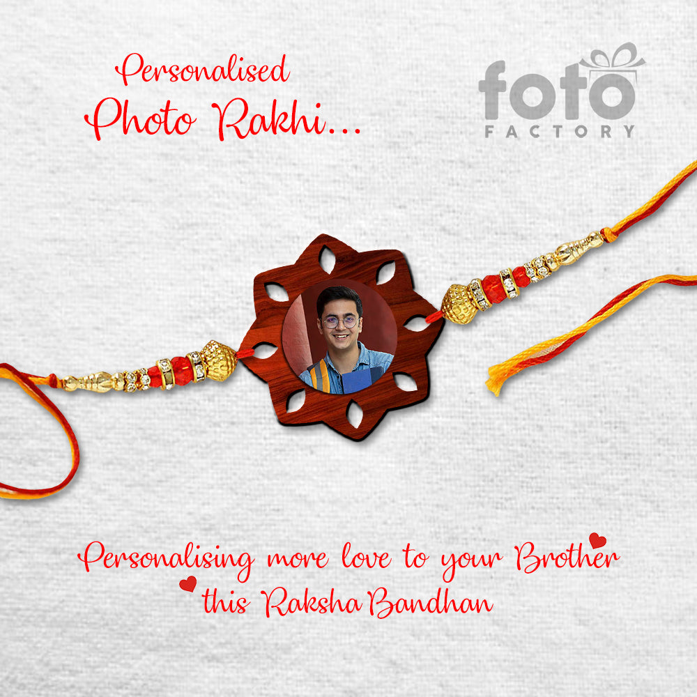 Star Shape Photo Rakhi R008
