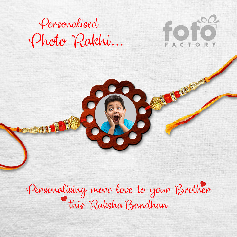 Flower Shape Photo Rakhi R009