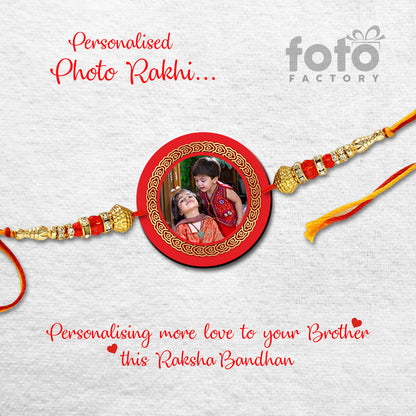 Circle Shape Photo Rakhi R018