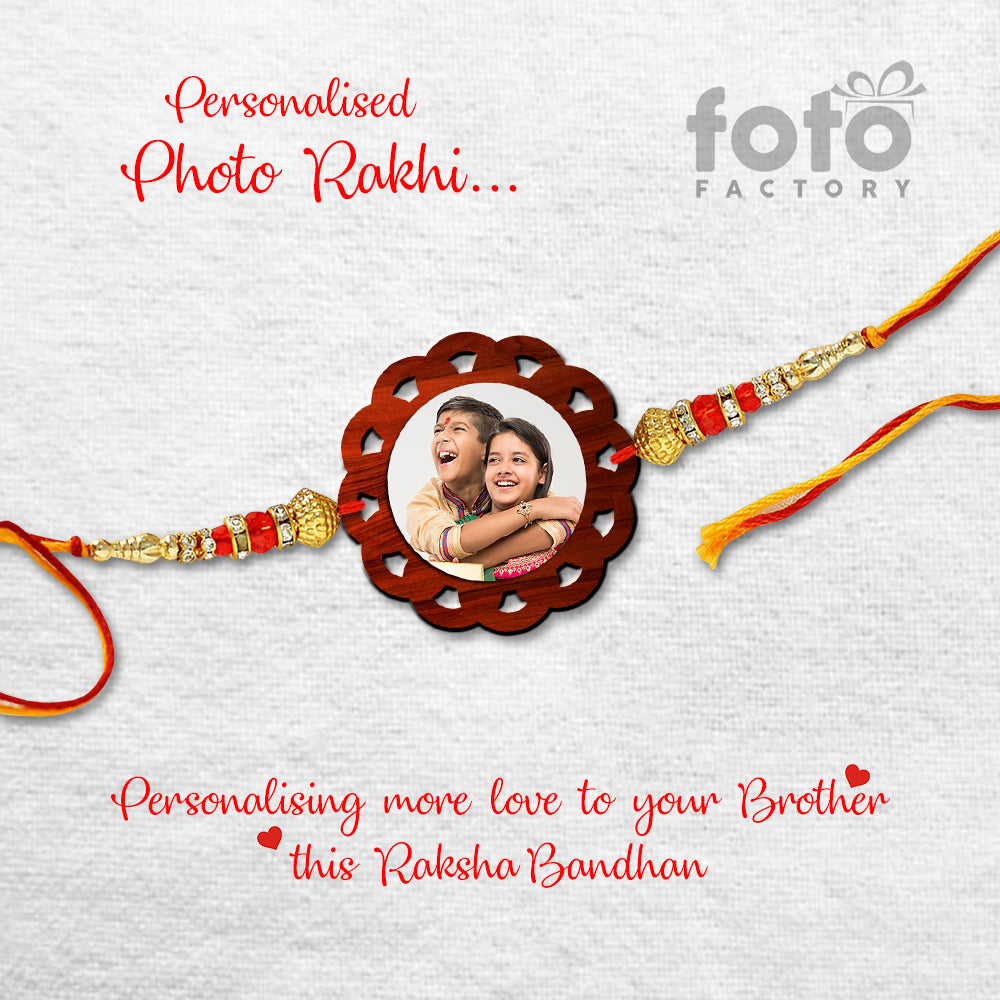 Flower Shape Photo Rakhi R006