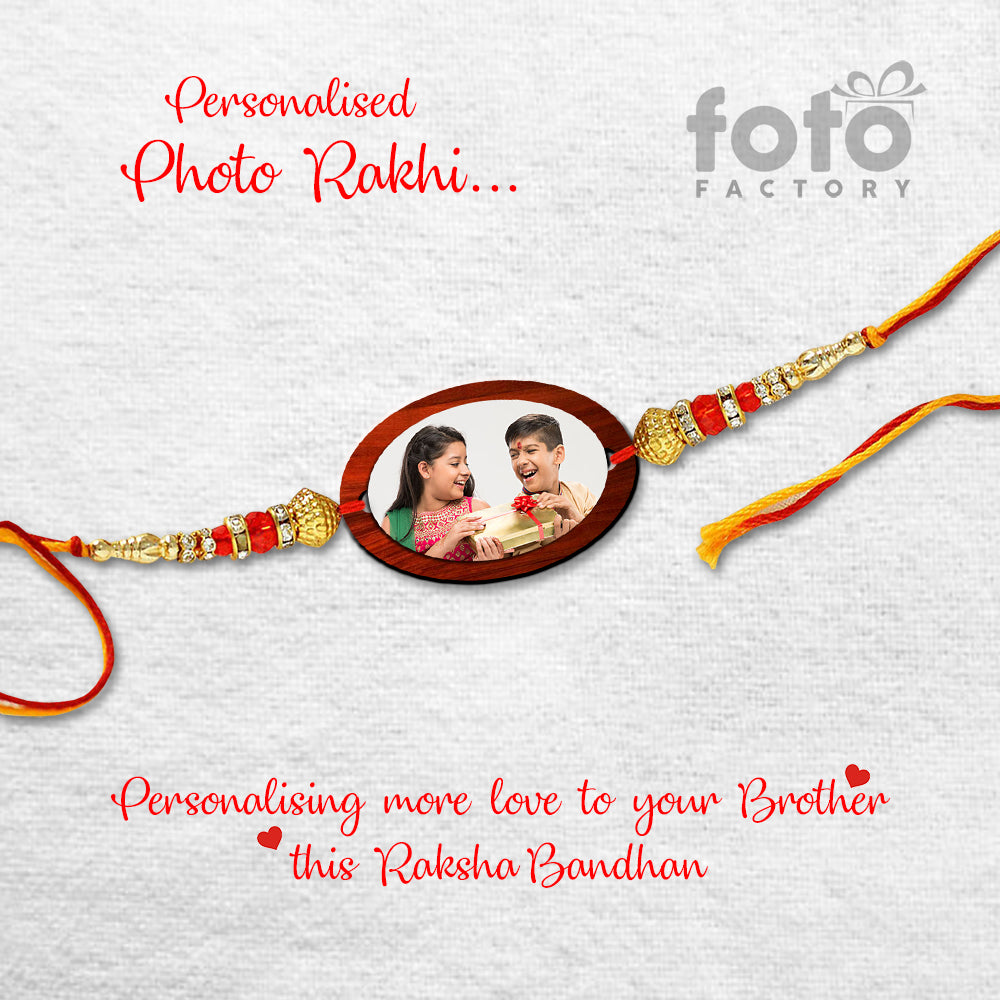 Oval Shape Photo Rakhi R007