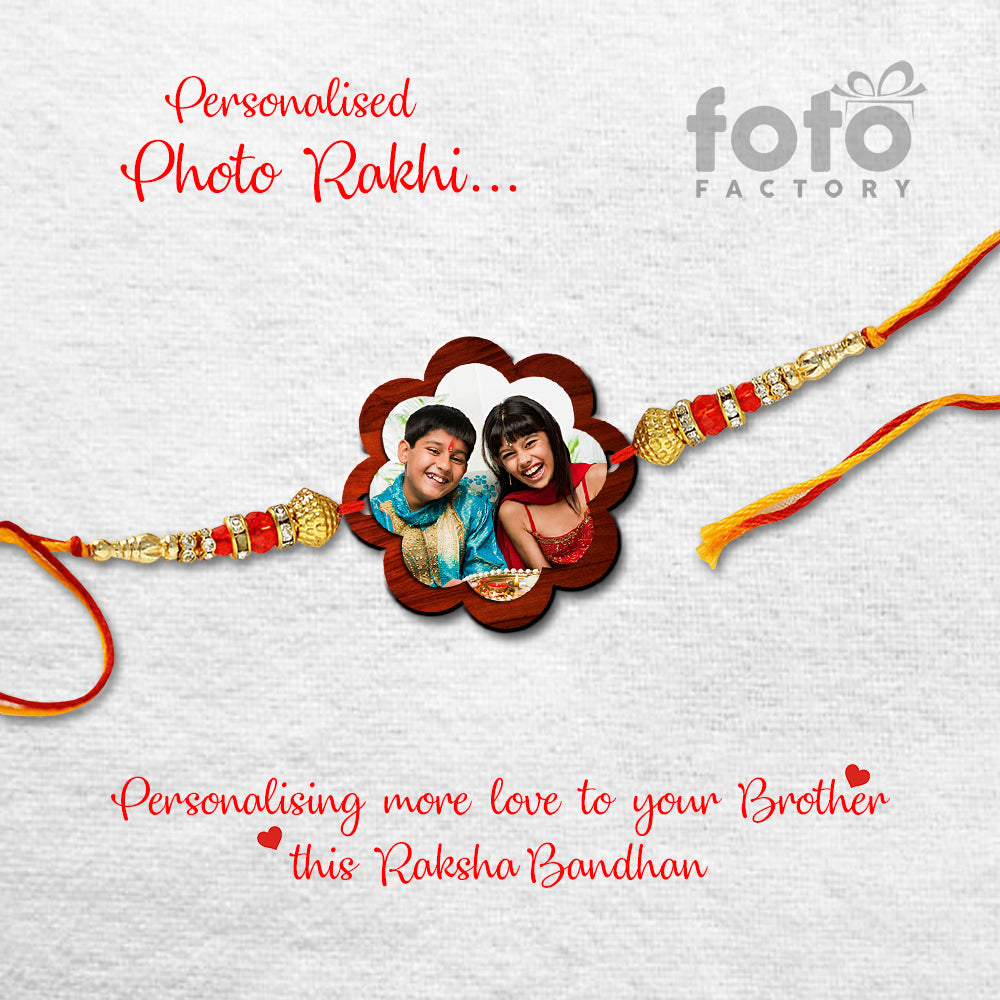 Flower Shape Photo Rakhi R004