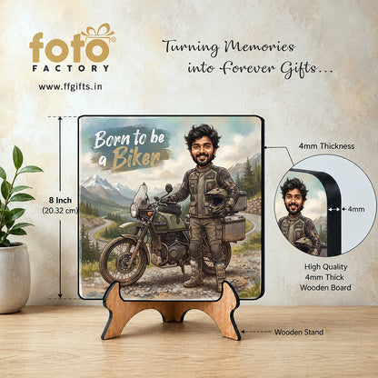 Male Biker Caricature Frame CF08