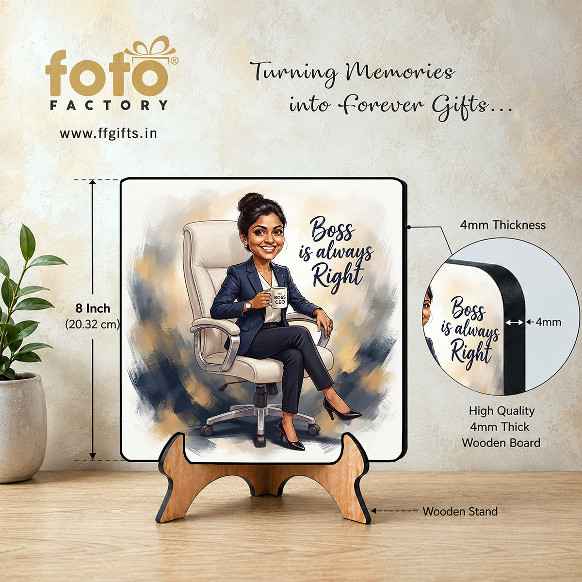 Lady Boss Caricature Frame CF07