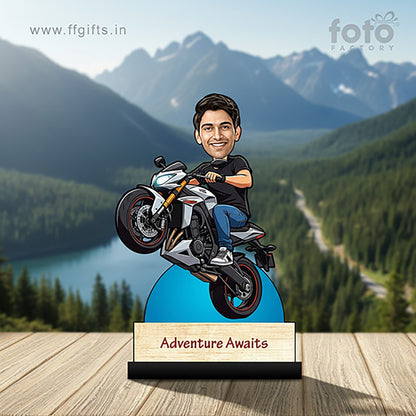 Bike Rider Wheelie Caricature C413