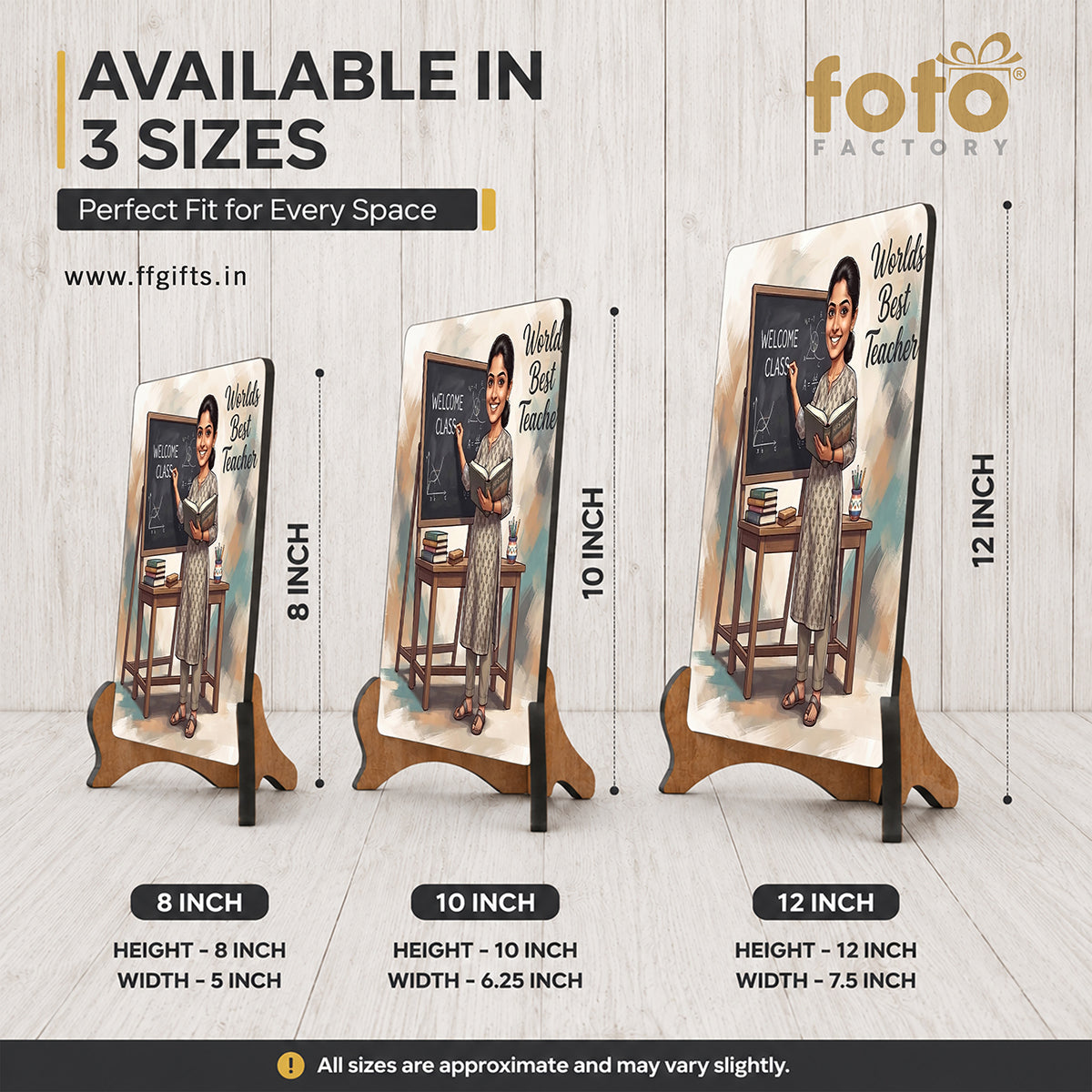 Worlds Best Teacher Caricature Frame CF03