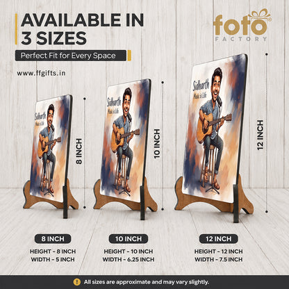 Boy with Guitar Caricature Frame CF06