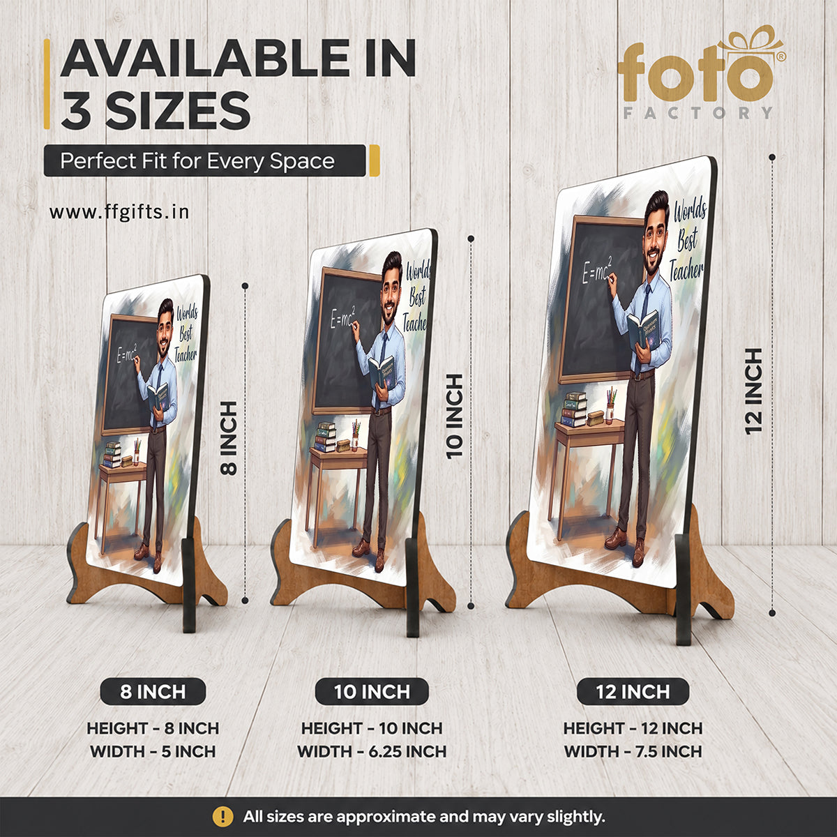 Worlds Best Teacher Caricature Frame CF05
