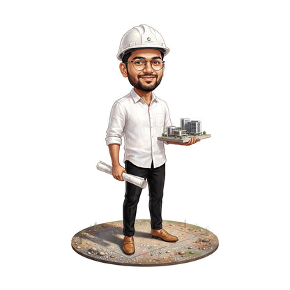 Personalized Engineer Caricature Male Caricature C1311