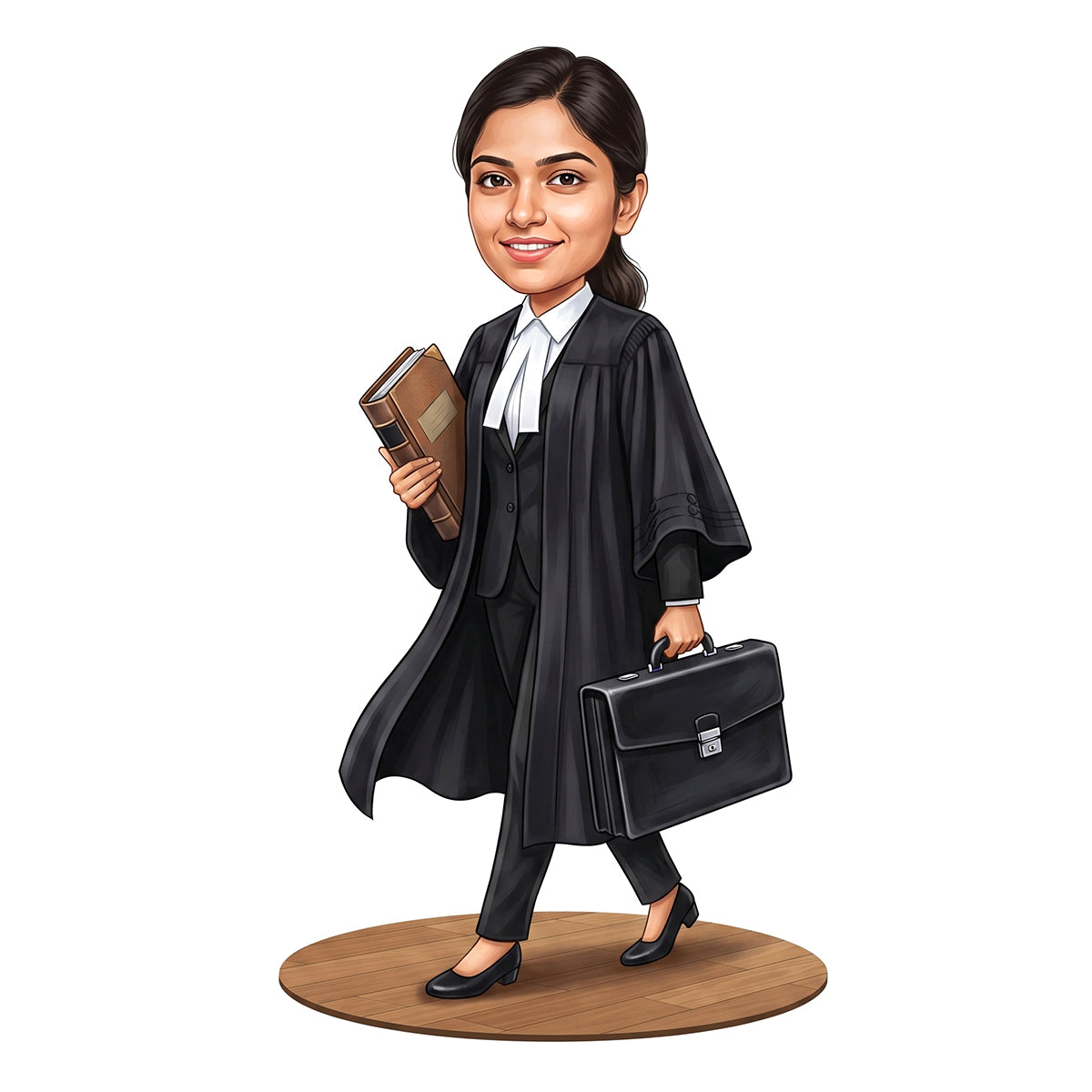 Personalized Lawyer & Advocate Female Caricature C1305
