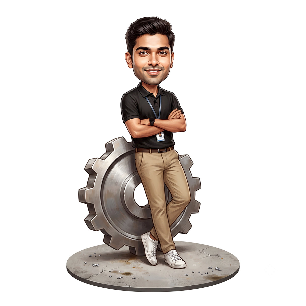 Personalized Engineer Caricature Male Caricature C1318