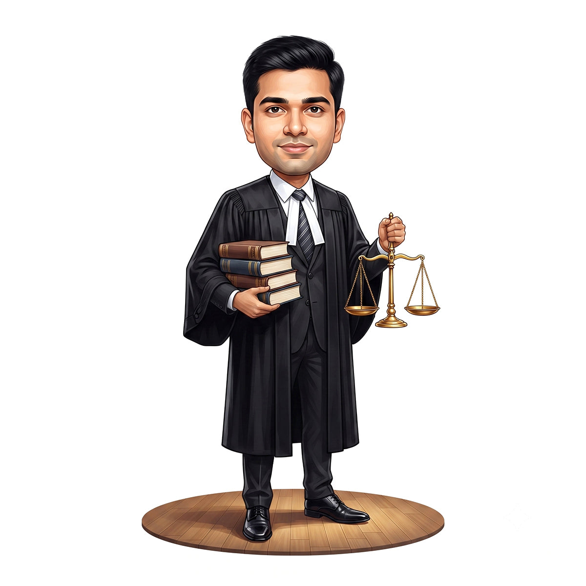Personalized Lawyer & Advocate Male Caricature C1275