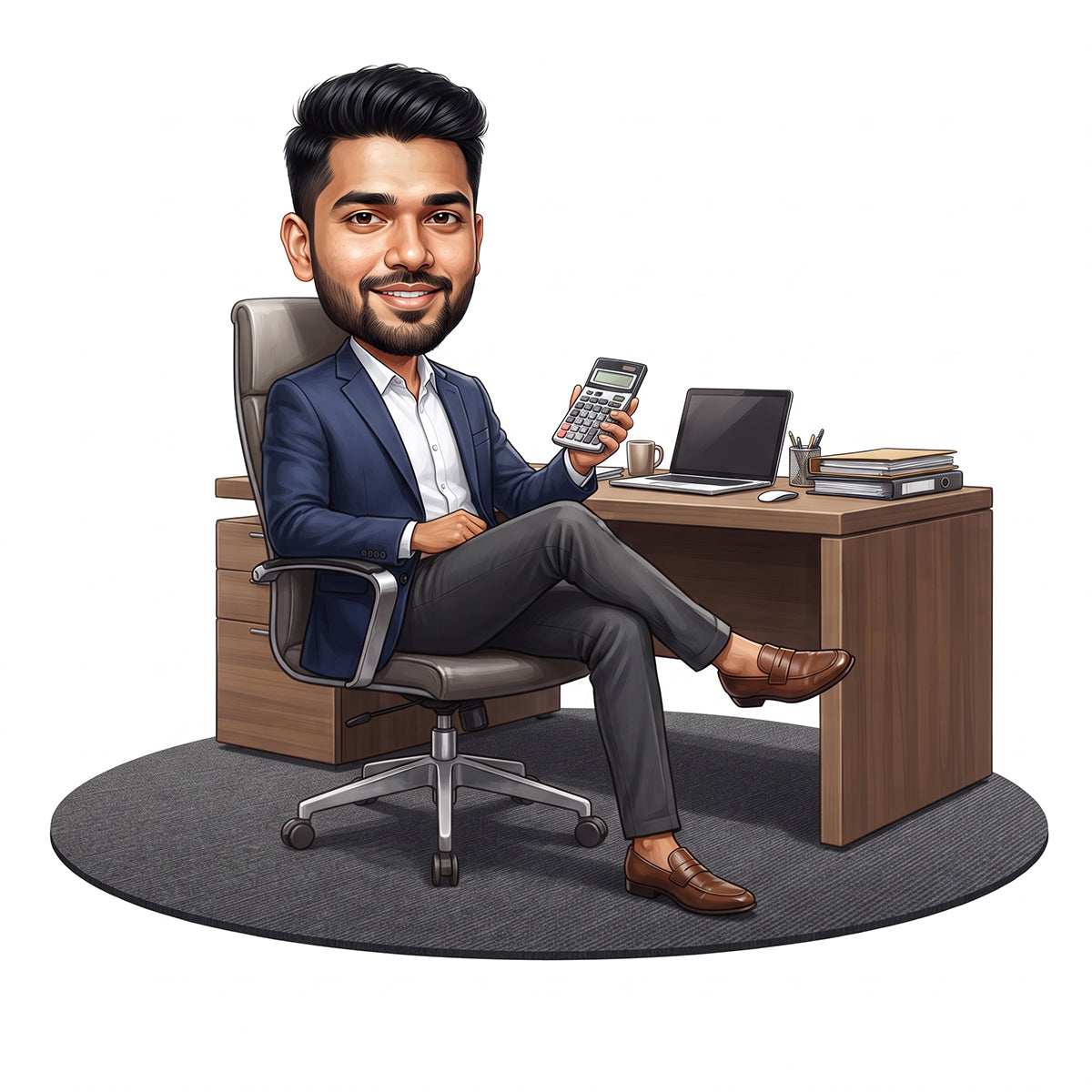 Personalized Chartered Accountant Male CA Caricature C1221