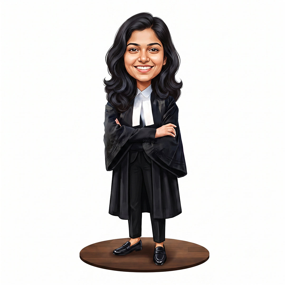 Personalized Lawyer & Advocate Female Caricature C1299