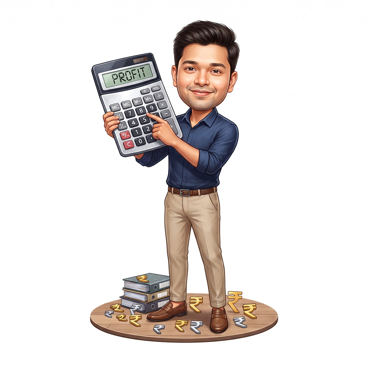 Personalized Chartered Accountant Male CA Caricature C1233
