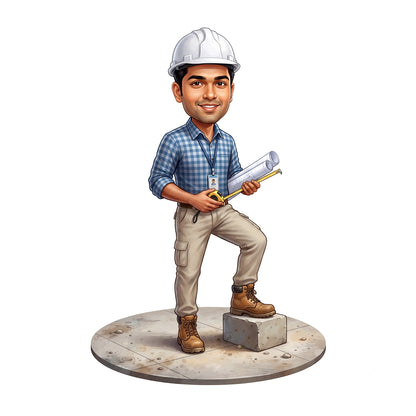 Personalized Engineer Male Caricature C1329