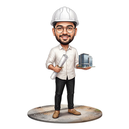 Personalized Engineer Caricature Male Caricature C1314