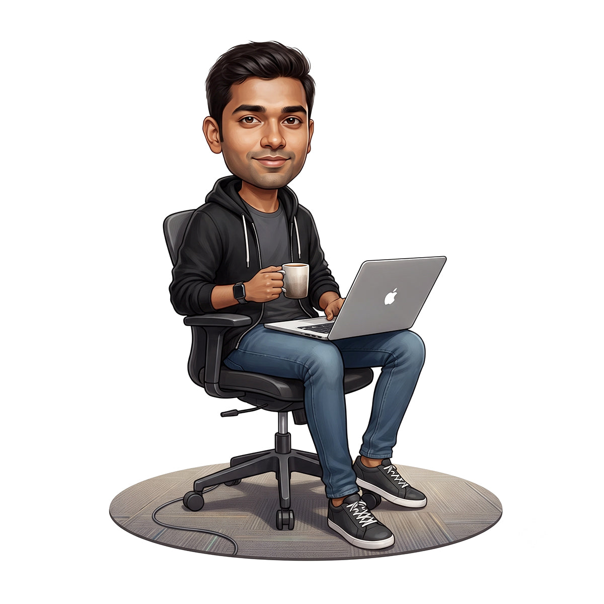Personalized Engineer Caricature Male Caricature C1309