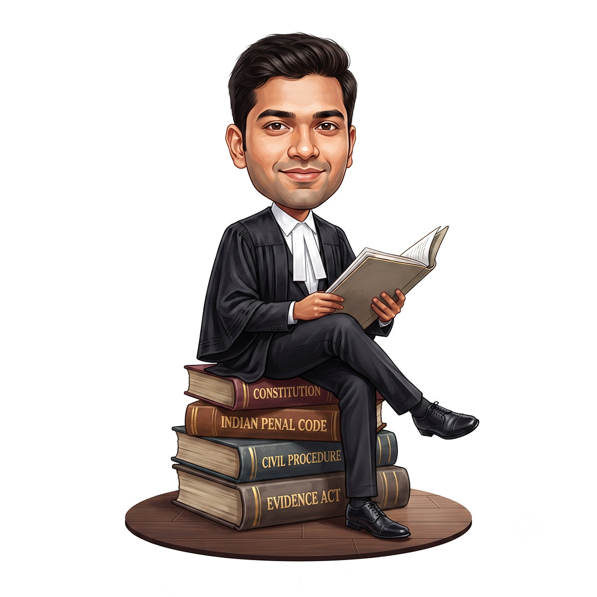 Personalized Lawyer & Advocate Male Caricature C1282