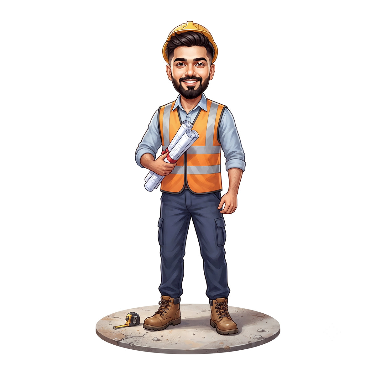 Personalized Engineer Caricature Male Caricature C1320