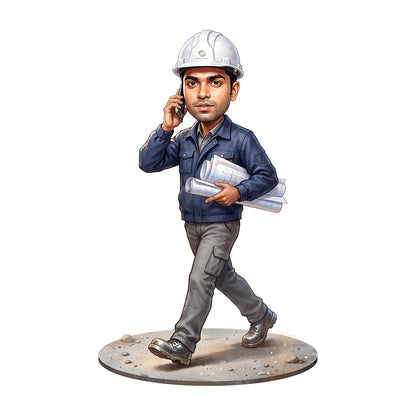 Personalized Engineer Caricature Male Caricature C1313