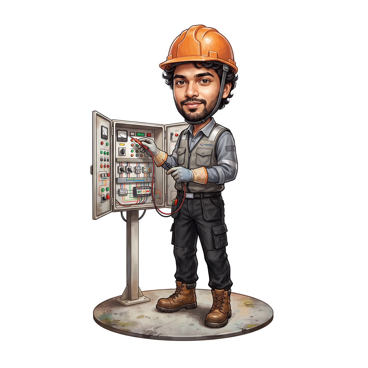 Personalized Engineer Caricature Male Caricature C1307