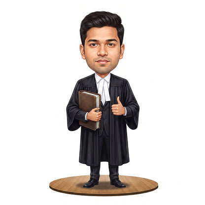 Personalized Lawyer & Advocate Male Caricature C1274