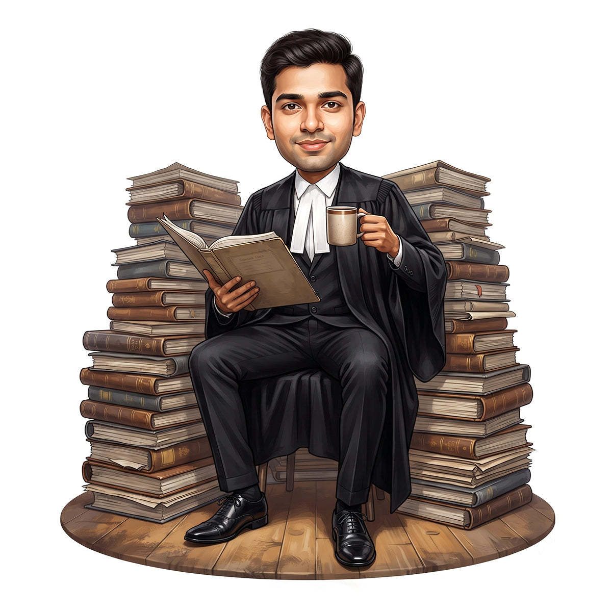 Personalized Lawyer & Advocate Male Caricature C1294