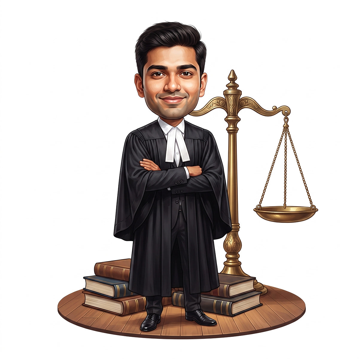 Personalized Lawyer & Advocate Male Caricature C1302