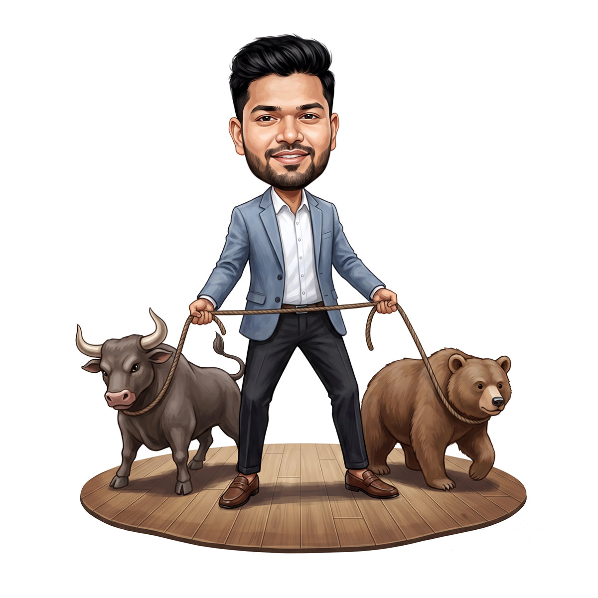 Stock Market Trader Male Caricature C1261
