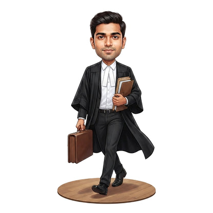 Personalized Lawyer & Advocate Male Caricature C1277