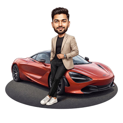 Personalized Entrepreneur & Businessman Multitasker Caricature C1344