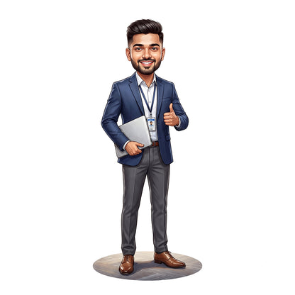 Personalized Engineer Caricature Male Caricature C1323