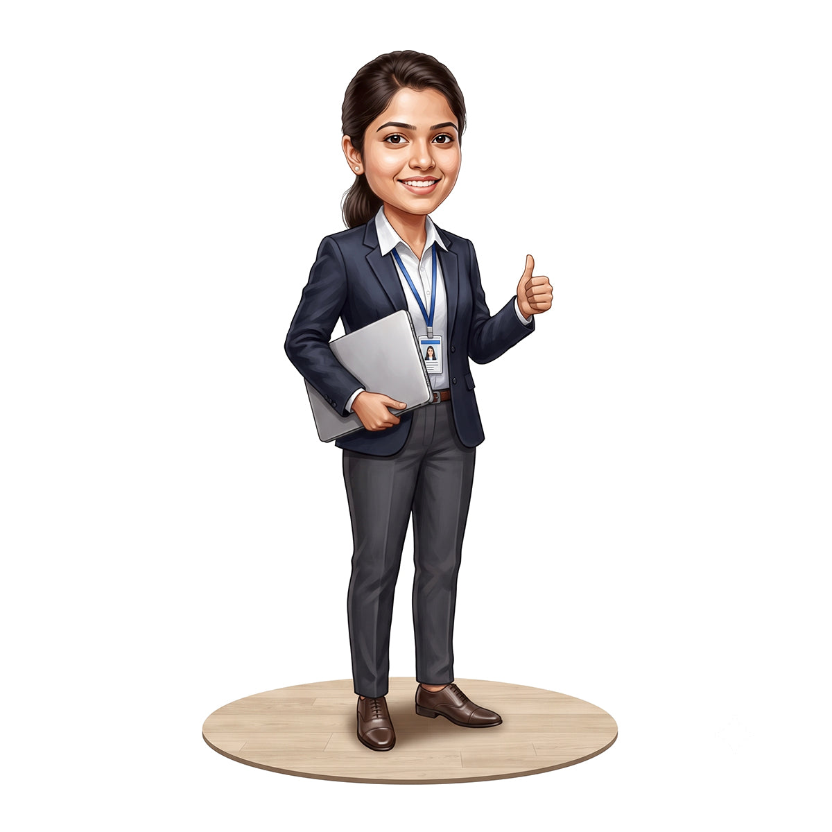 Personalized Engineer Female Caricature C1328
