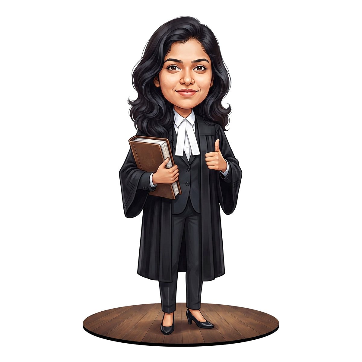 Personalized Lawyer & Advocate Female Caricature C1288