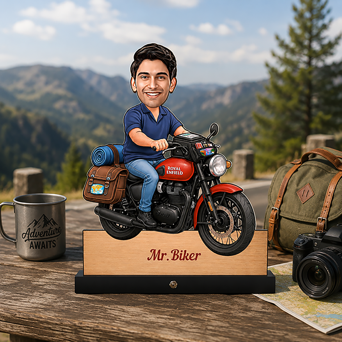 Bike Rider Traveler Caricature C432