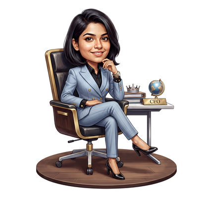 Personalized Entrepreneur & Businessman Caricature C1333