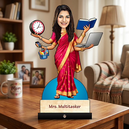 Multitasking Lady Caricature C457