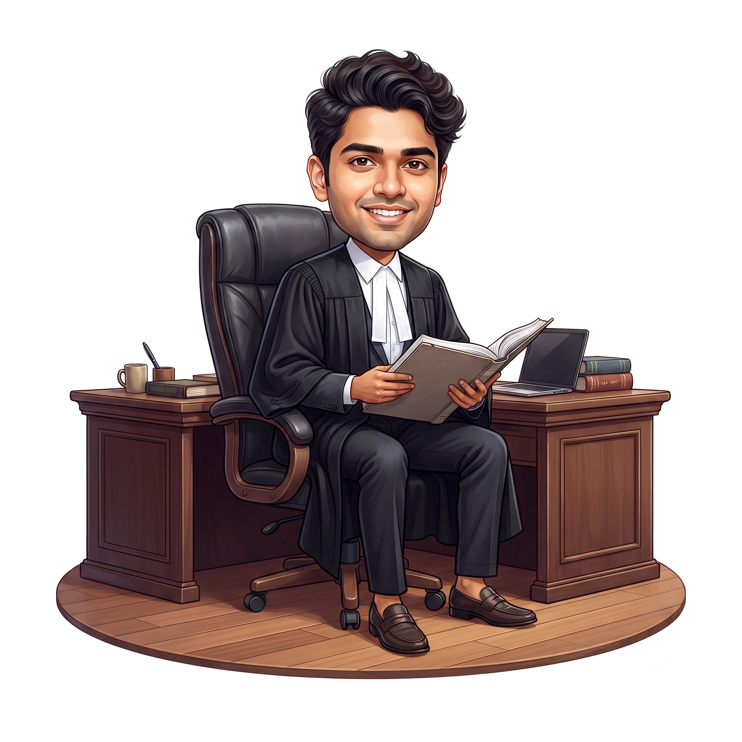 Personalized Lawyer & Advocate Male Caricature C1280
