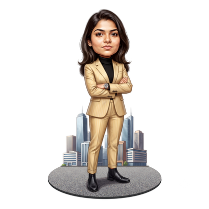 Personalized Entrepreneur & Businessman Caricature C1338