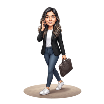 Personalized Entrepreneur & Businessman Caricature C1337