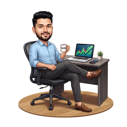 Stock Market Trader Male Caricature C1256