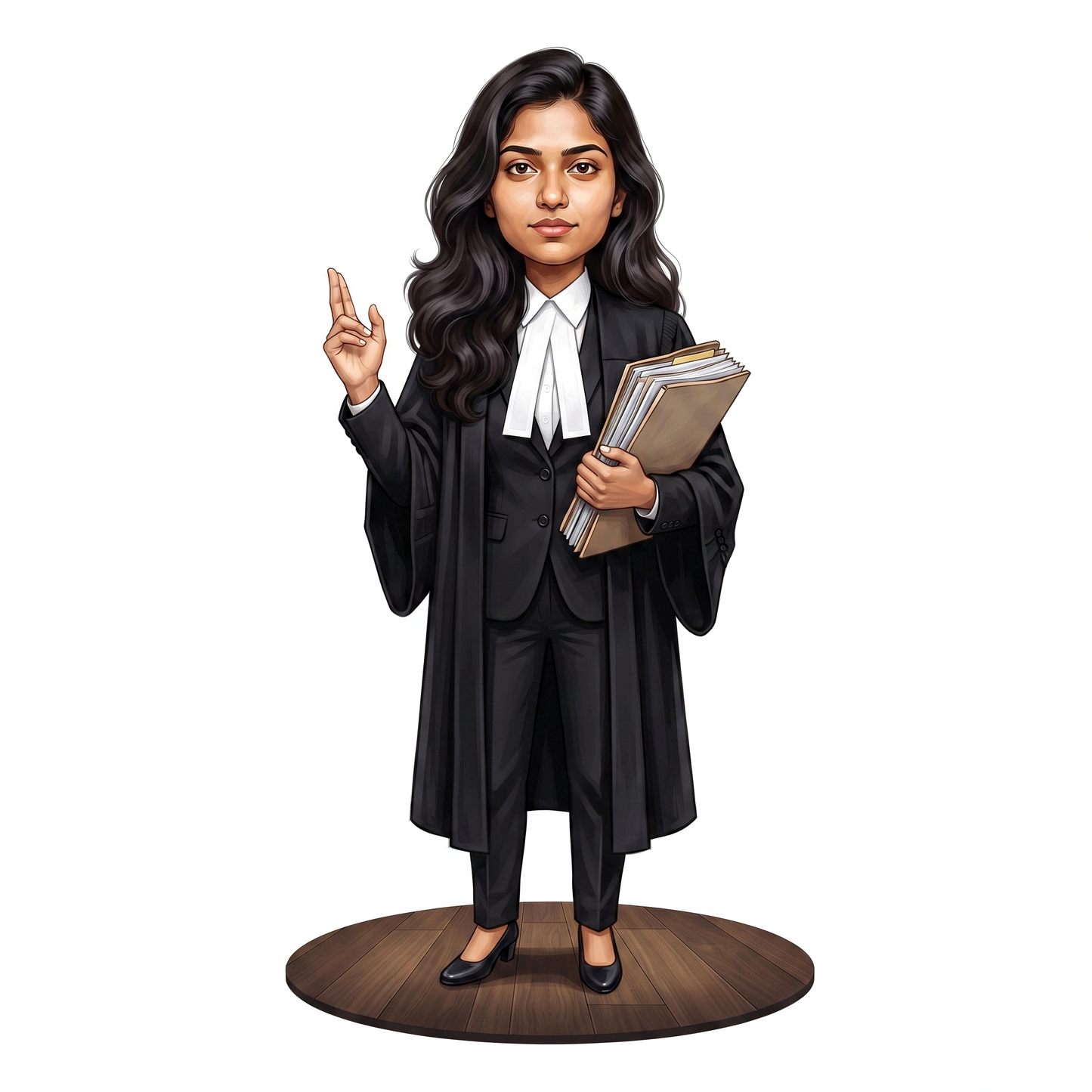 Personalized Lawyer & Advocate Female Caricature C1286