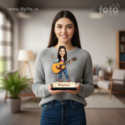 Female Guitar Player Caricature C408