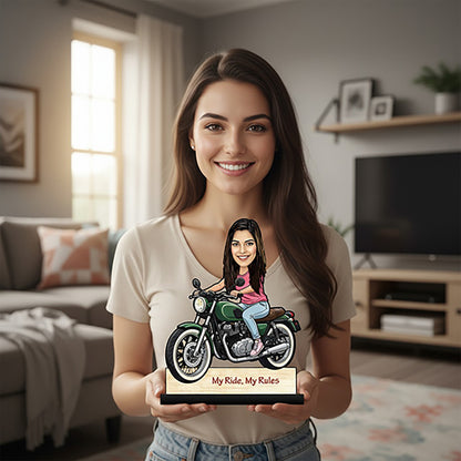 Girl Bike Rider Caricature C412