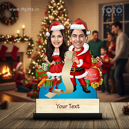 Couple Christmas Caricature C414